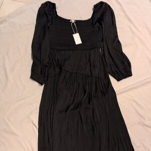 Z Supply Elegant Black Long Sleeve Dress